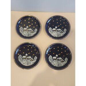 Vintage~RARE~Waechtersbach~ Winter Dreams~SET OF 4 COASTERS~West Germany